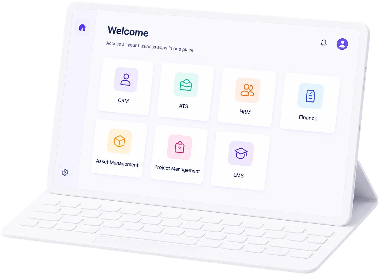 Amaal app launcher showing all modules on one screen